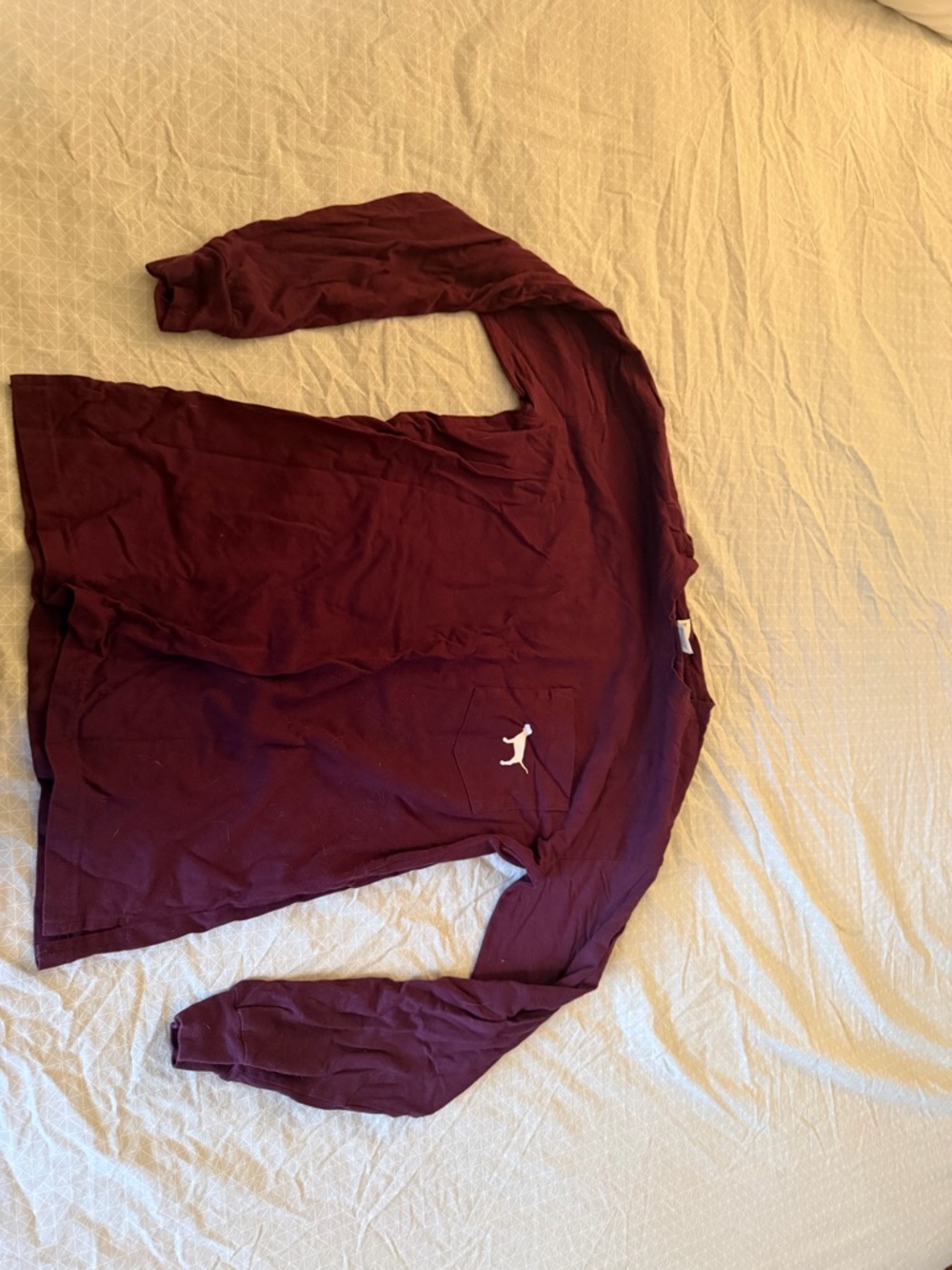 PINK Victoria's Secret burgundy Crew Neck Top size can